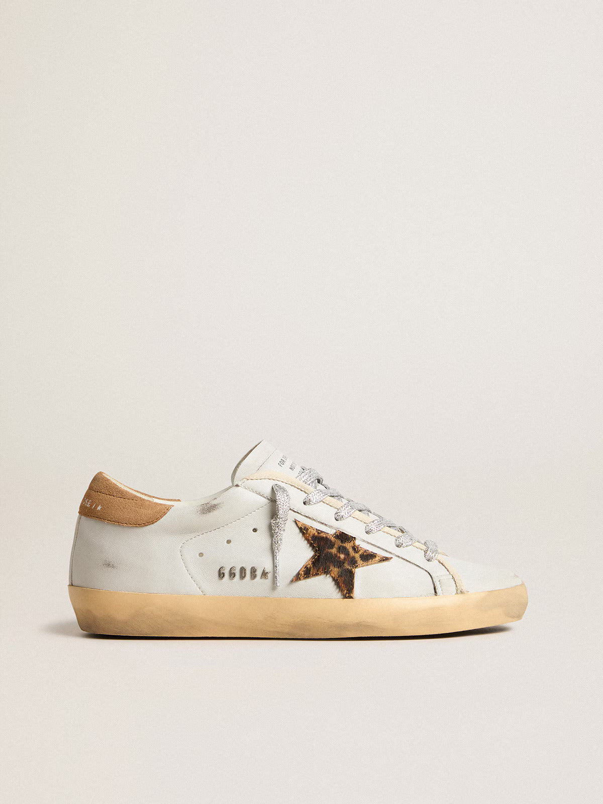 GGDB - Super-Star pour femme en nappa avec étoile en cuir façon poulain et contrefort en daim